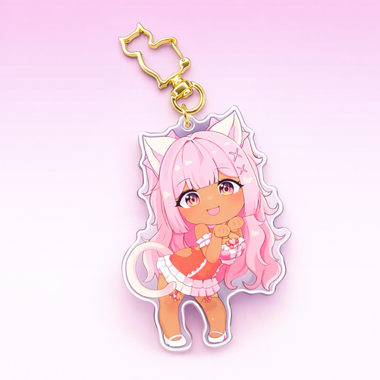 Pretti Kittie Waifu 3.5" Epoxy Keychain