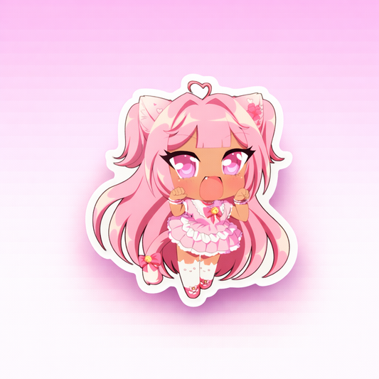 Prettie Kittie 3" 90s Chibi Sticker