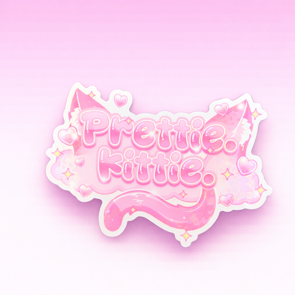 Pretti Kittie  3" Logo Sticker