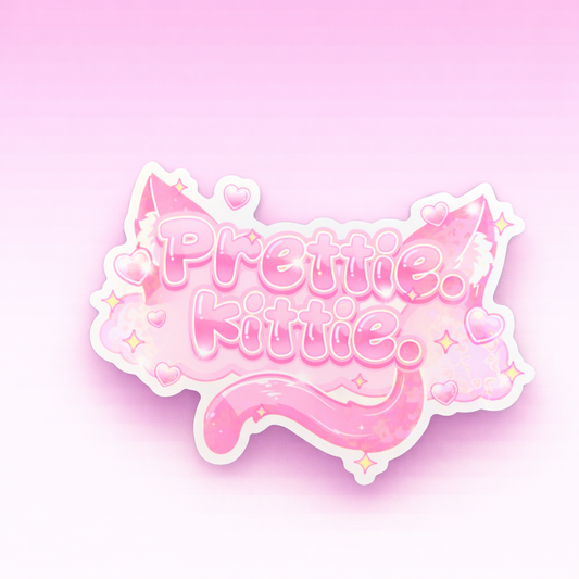 Pretti Kittie  3" Logo Sticker