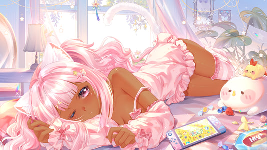 Kittie Bedroom Anime Illustration Wallpaper